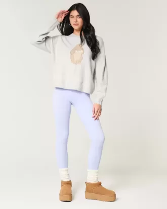 Suéter Hollister Comfy Cloud Bunny con gráfico de cuello redondo Suéter Hollister Comfy Cloud Bunny con gráfico de cuello redondo