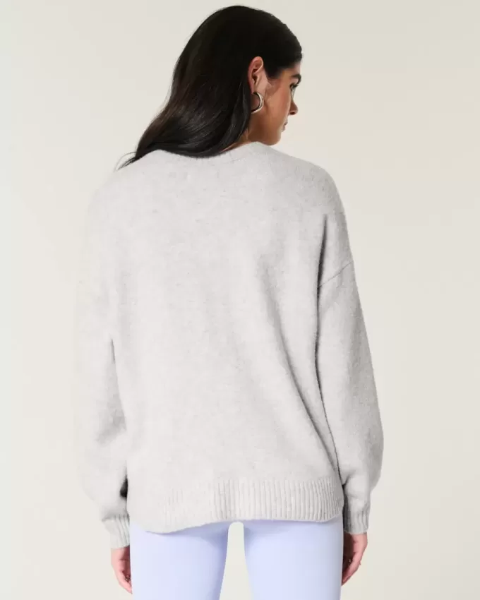 Suéter Hollister Comfy Cloud Bunny con gráfico de cuello redondo Suéter Hollister Comfy Cloud Bunny con gráfico de cuello redondo