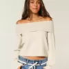 Suéter Hollister Comfy Cloud con hombros descubiertos y dobladillo doblado