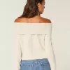 Suéter Hollister Comfy Cloud con hombros descubiertos y dobladillo doblado