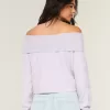 Suéter Hollister Comfy Cloud con hombros descubiertos y dobladillo doblado