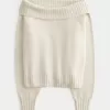 Suéter Hollister Comfy Cloud con hombros descubiertos y dobladillo doblado