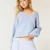 Suéter Hollister Comfy Cloud Oversize con cuello en V Suéter Hollister Comfy Cloud Oversize con cuello en V