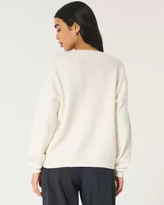 Suéter Hollister Comfy Cloud Oversize con cuello en V