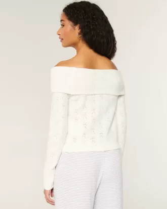 Suéter Hollister Comfy Cloud Stitchy con hombros descubiertos Suéter Hollister Comfy Cloud Stitchy con hombros descubiertos