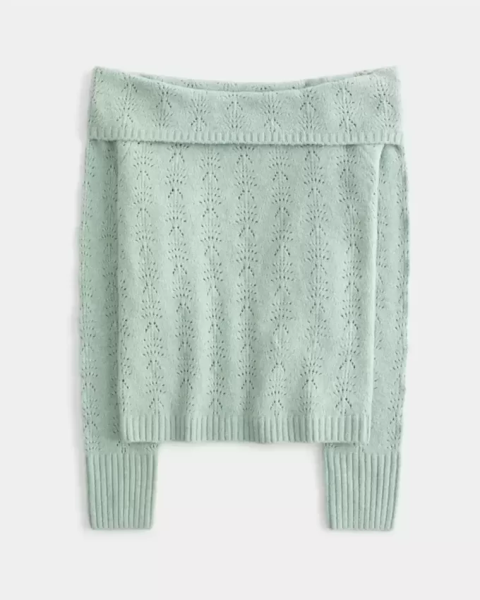 Suéter Hollister Comfy Cloud Stitchy con hombros descubiertos Suéter Hollister Comfy Cloud Stitchy con hombros descubiertos