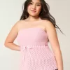 Suéter sin tirantes estilo crochet