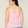 Suéter sin tirantes estilo crochet