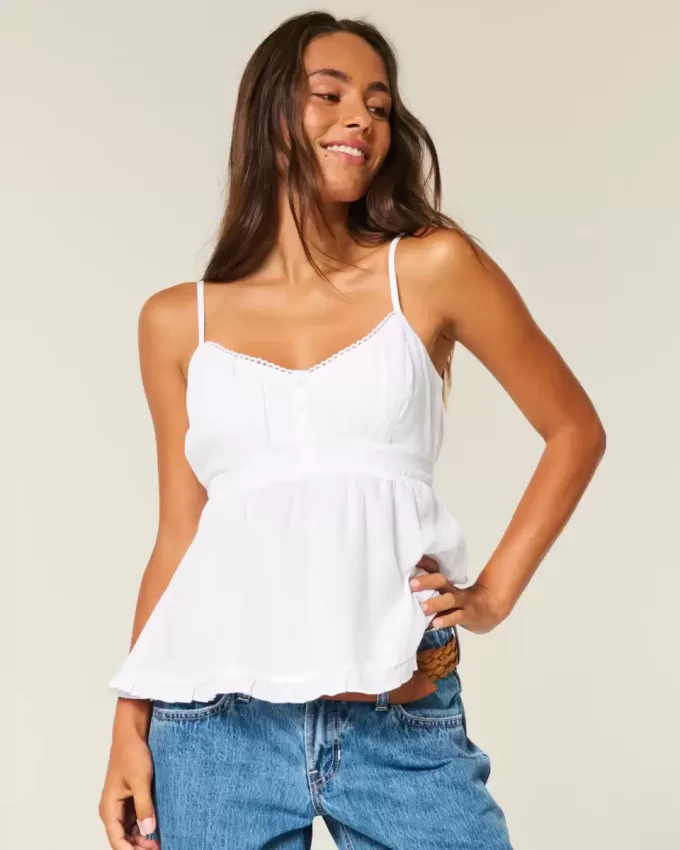 Top babydoll con botones Top babydoll con botones