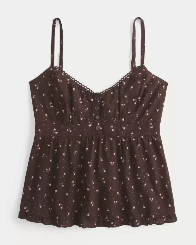 Top babydoll con botones Top babydoll con botones