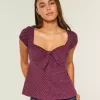 Top babydoll con busto fácil de atar Top babydoll con busto fácil de atar