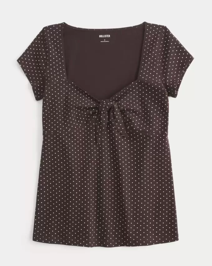 Top babydoll con busto fácil de atar Top babydoll con busto fácil de atar
