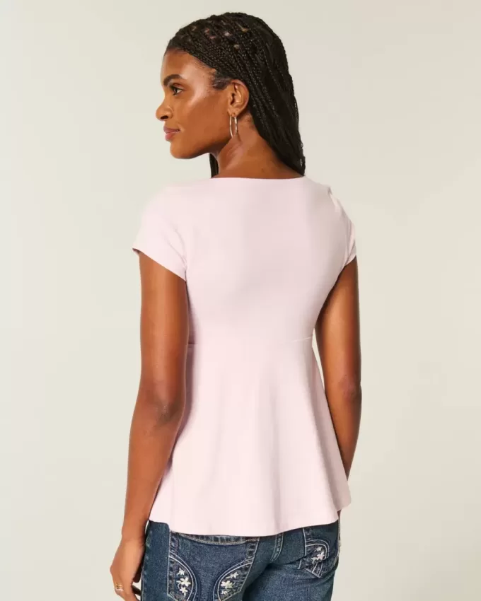 Top babydoll con busto fácil de atar Top babydoll con busto fácil de atar