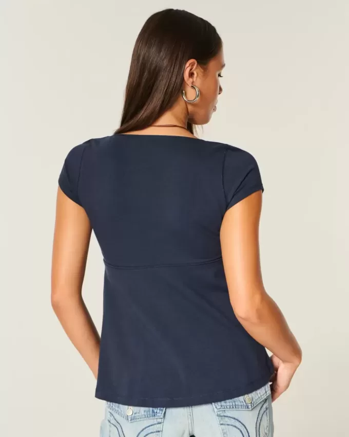 Top babydoll con busto fácil de atar