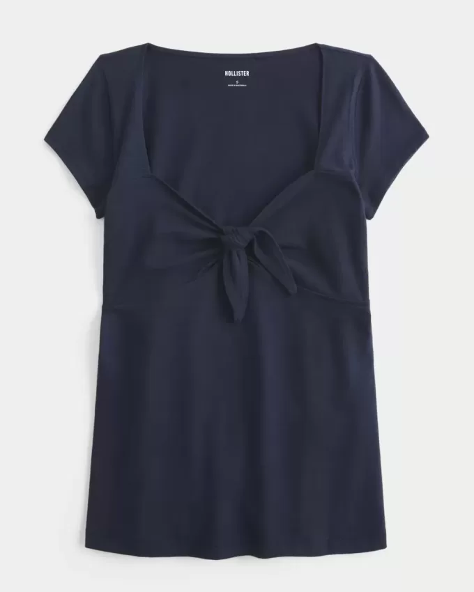 Top babydoll con busto fácil de atar