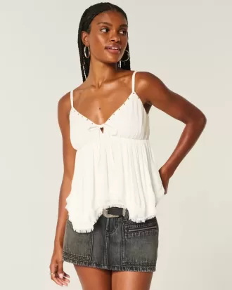 Top babydoll con tachuelas fácil de llevar