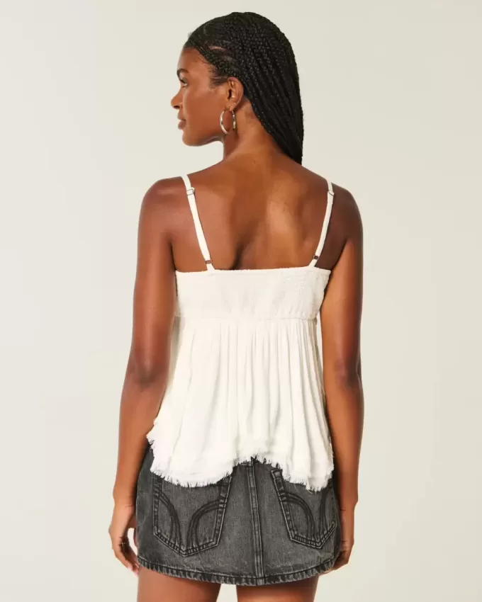 Top babydoll con tachuelas fácil de llevar Top babydoll con tachuelas fácil de llevar