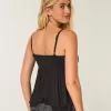 Top babydoll con tachuelas fácil de llevar Top babydoll con tachuelas fácil de llevar