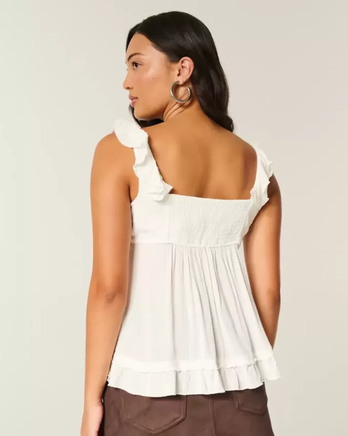 Top babydoll con volantes fáciles Top babydoll con volantes fáciles