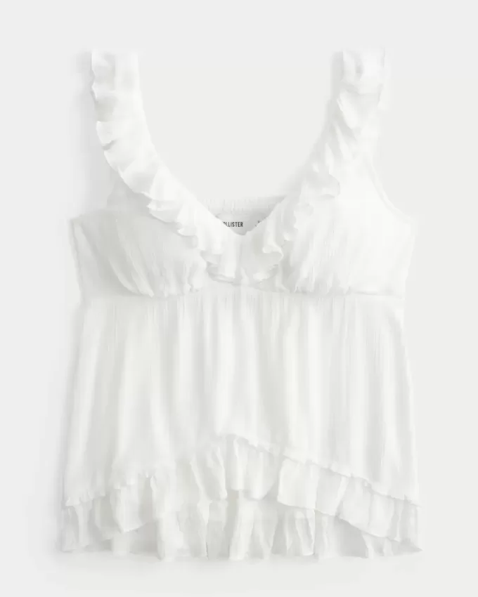 Top babydoll con volantes fáciles Top babydoll con volantes fáciles
