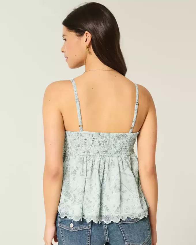 Top babydoll de gasa fácil de llevar Top babydoll de gasa fácil de llevar