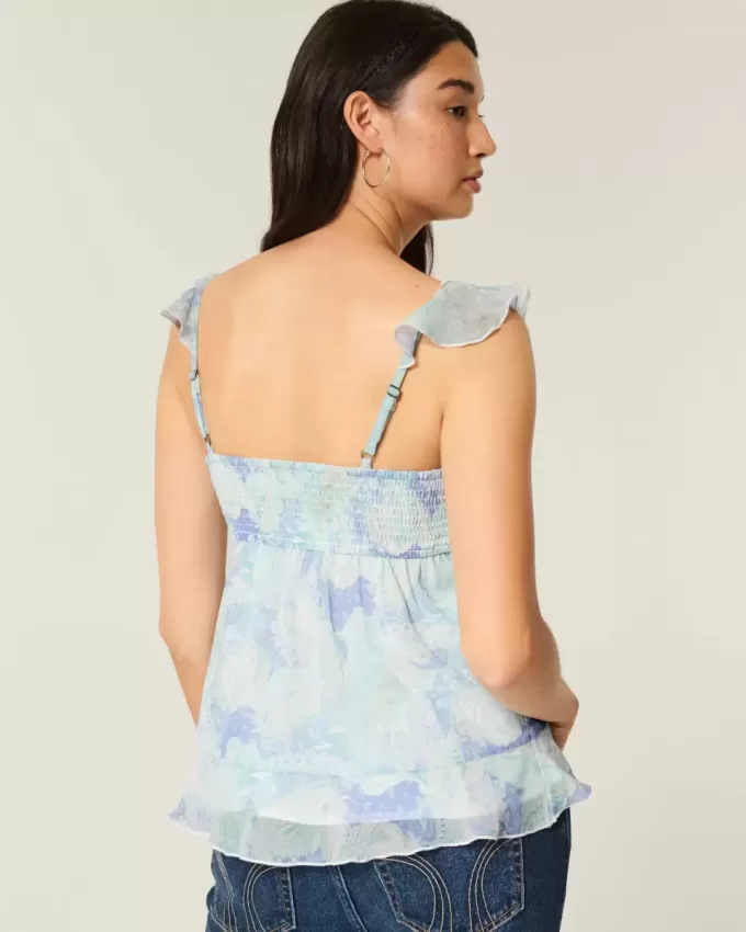 Top babydoll de gasa fácil de llevar Top babydoll de gasa fácil de llevar