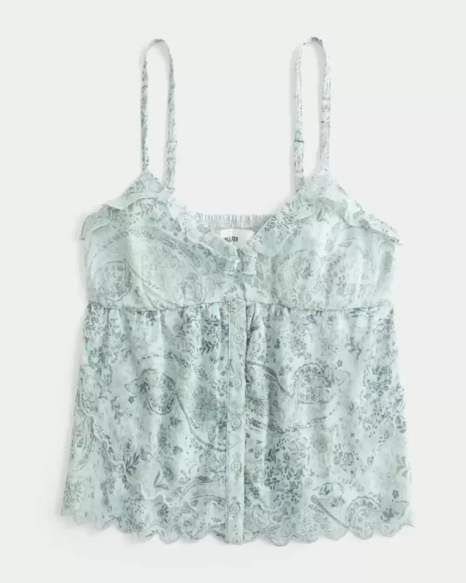Top babydoll de gasa fácil de llevar Top babydoll de gasa fácil de llevar