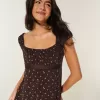Top babydoll de satén con lazo fácil