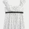 Top babydoll de satén con lazo fácil