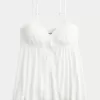 Top babydoll fruncido con brillo arrugado Top babydoll fruncido con brillo arrugado
