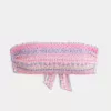 Top de bikini bandeau fruncido