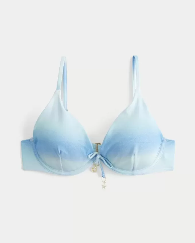 Top de bikini con aros brillantes Top de bikini con aros brillantes