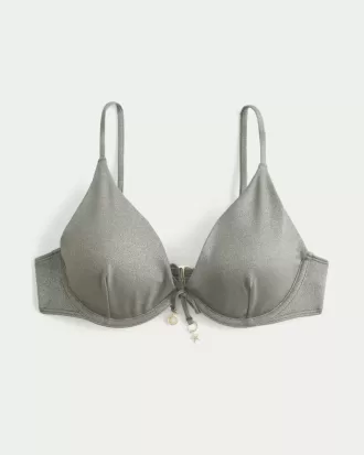Top de bikini con aros brillantes