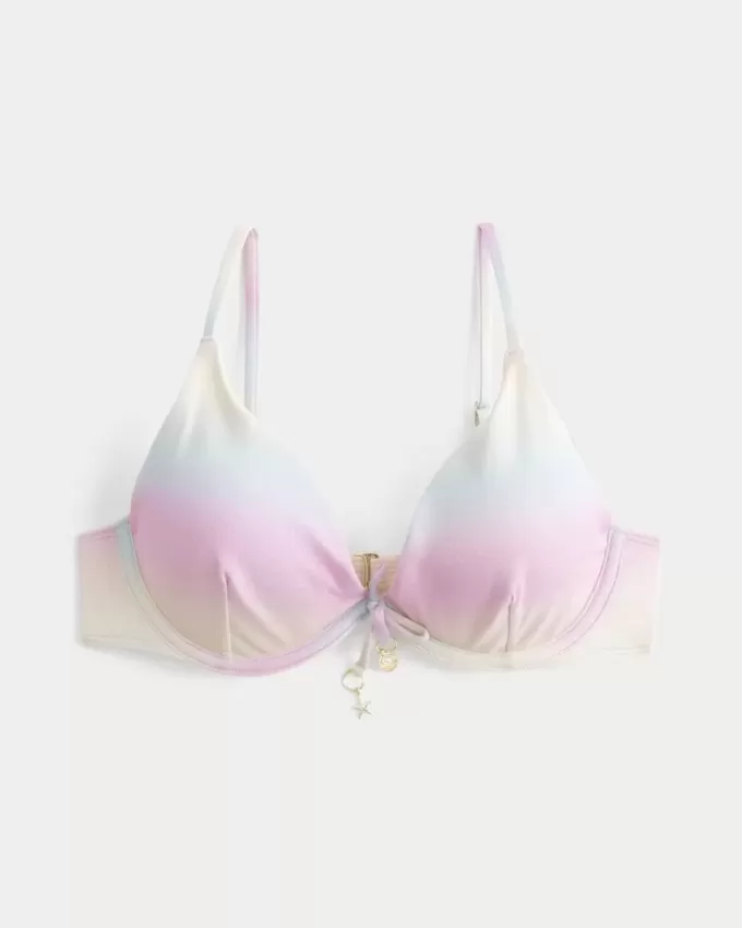 Top de bikini con aros brillantes Top de bikini con aros brillantes