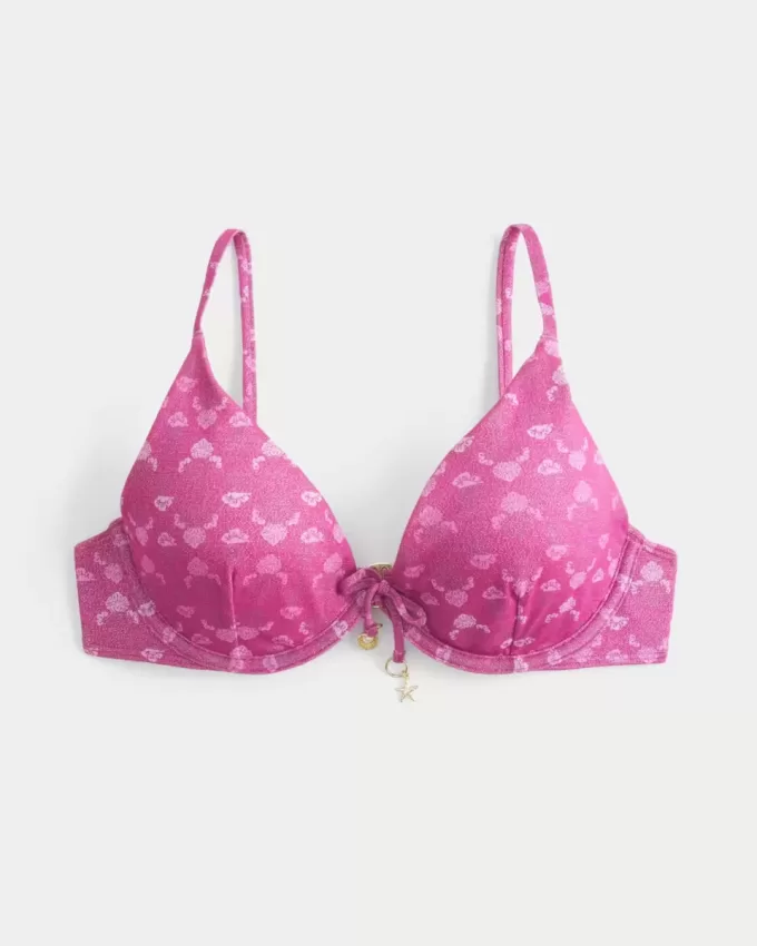 Top de bikini con aros brillantes Top de bikini con aros brillantes
