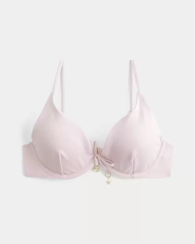 Top de bikini con aros brillantes Top de bikini con aros brillantes