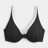 Top de bikini con aros y canalé de copa alta y curvas Top de bikini con aros y canalé de copa alta y curvas