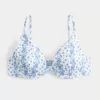 Top de bikini con aros y escote pronunciado acanalado Top de bikini con aros y escote pronunciado acanalado