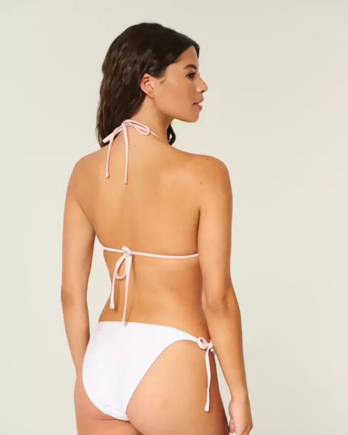 Top de bikini triangular con cuello halter para vacaciones de primavera Top de bikini triangular con cuello halter para vacaciones de primavera