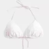 Top de bikini triangular con cuello halter para vacaciones de primavera Top de bikini triangular con cuello halter para vacaciones de primavera