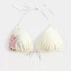 Top de bikini triangular con cuello halter y estampado gráfico de vacaciones de primavera Top de bikini triangular con cuello halter y estampado gráfico de vacaciones de primavera