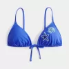 Top de bikini triangular con cuentas y hombros descubiertos Top de bikini triangular con cuentas y hombros descubiertos