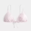 Top de bikini triangular con cuentas y hombros descubiertos Top de bikini triangular con cuentas y hombros descubiertos