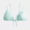 Top de bikini triangular con cuentas y hombros descubiertos Top de bikini triangular con cuentas y hombros descubiertos