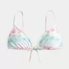 Top de bikini triangular con hombros descubiertos Top de bikini triangular con hombros descubiertos