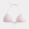 Top de bikini triangular con lentejuelas estilo crochet Top de bikini triangular con lentejuelas estilo crochet