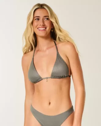 Top de bikini triangular multiposición Shimmer