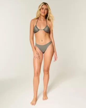 Top de bikini triangular multiposición Shimmer