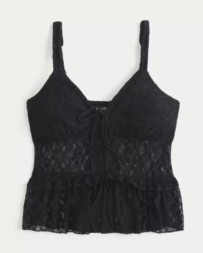 Top de encaje con volantes Top de encaje con volantes