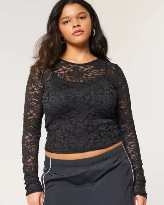 Top de encaje integral